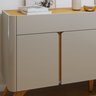 Buffet para Sala de Jantar Laqueado 100% MDF 4 Portas 172cm Pés em Madeira Maciça Aros - 10