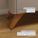 Ver imagem 7 de Buffet para Sala de Jantar Laqueado 100% MDF 4 Portas 172cm Pés em Madeira Maciça Aros