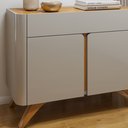 Ver mais imagens de Buffet para Sala de Jantar Laqueado 100% MDF 2 Portas 92cm Pés Madeira Maciça Aros