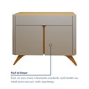 Ver imagem 3 de Buffet para Sala de Jantar Laqueado 100% MDF 2 Portas 92cm Pés Madeira Maciça Aros