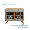 Ver imagem 6 de Buffet para Sala de Jantar Laqueado 100% MDF 2 Portas 92cm Pés Madeira Maciça Aros