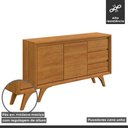 Ver imagem 3 de Buffet para Sala de Jantar Laqueado 100%MDF 2 Portas e Pés Madeira Maciça Piazza