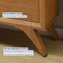 Ver imagem 3 de Buffet para Sala de Jantar Laqueado 100% MDF 3 Portas Pés em Madeira Maciça Piazza