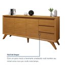 Ver imagem 7 de Buffet para Sala de Jantar Laqueado 100% MDF 3 Portas Pés em Madeira Maciça Piazza