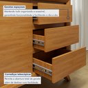 Ver imagem 5 de Buffet para Sala de Jantar Laqueado 100% MDF 3 Portas Pés em Madeira Maciça Piazza