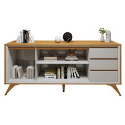 Buffet para Sala de Jantar 100%MDF  3 Portas Pés em Madeira Maciça Piazza - 12