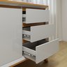 Buffet para Sala de Jantar 100%MDF  3 Portas Pés em Madeira Maciça Piazza - 10
