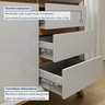 Buffet para Sala de Jantar 100%MDF  3 Portas Pés em Madeira Maciça Piazza - 5