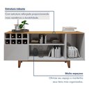 Ver imagem 4 de Buffet para Sala de Jantar 100%MDF  3 portas 1 Gaveta Pés em Madeira Maciça Duna