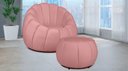 Ver imagem 1 de Kit Poltrona c/ Puff Concha Veludo Rosa
