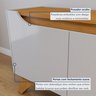 Rack para TV até 58 Polegadas 100% MDF 4 Portas 180cm  Pés Madeira Maciça Grécia - 3