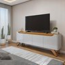 Rack para TV até 58 Polegadas 100% MDF 4 Portas 180cm  Pés Madeira Maciça Grécia - 2