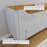 Rack para TV até 58 Polegadas 100% MDF 4 Portas 180cm  Pés Madeira Maciça Grécia - 4