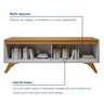 Rack para TV até 58 Polegadas 100% MDF 4 Portas 180cm  Pés Madeira Maciça Grécia - 6