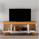 Ver imagem 7 de Rack Ripado para TV até 65 Polegadas 100% MDF 160cm Pés em Madeira Maciça 2 Portas Madrid Bege