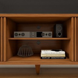 Rack para TV até 75 Polegadas 100% MDF com Ripado 2 Portas de Correr  180cm Pés Madeira Maciça Gaia - 13