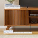 Ver mais imagens de Rack para TV até 75 Polegadas 100% MDF com Ripado 2 Portas de Correr 180cm Pés Madeira Maciça Gaia