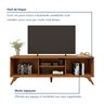 Rack para TV até 75 Polegadas 100% MDF com Ripado 2 Portas de Correr  180cm Pés Madeira Maciça Gaia - 7
