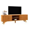 Rack para TV até 75 Polegadas 100% MDF com Ripado 2 Portas de Correr  180cm Pés Madeira Maciça Gaia - 3