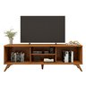 Rack para TV até 75 Polegadas 100% MDF com Ripado 2 Portas de Correr  180cm Pés Madeira Maciça Gaia - 3