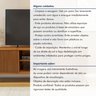 Rack para TV até 75 Polegadas 100% MDF com Ripado 2 Portas de Correr  180cm Pés Madeira Maciça Gaia - 14