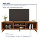 Ver imagem 6 de Rack Ripado para TV até 75 Polegadas 100% MDF 218cm Pés em Madeira Maciça 2 Portas de Correr Gaia