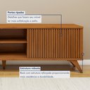 Ver imagem 7 de Rack para TV até 75 Polegadas 100% MDF Ripado 2 Portas de Correr Pés em Madeira Maciça 218cm Gaia