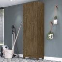 Ver imagem 2 de Armário Multiuso Lavanderia 55cm 2 Portas Staxx Castanho Wood Z17 - Mpozenato