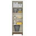 Ver imagem 3 de Armário Multiuso Lavanderia 55cm 2 Portas Staxx Castanho Wood Z17 - Mpozenato