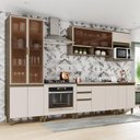 Ver imagem 2 de Cozinha Completa 7 Peças Connect Duna/cristal com Cristaleira e Aéreo Micro-ondas - Móveis Henn