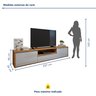 Rack para TV até 75 Polegadas 100% MDF 3 Gavetas 237cm Piazza - 6