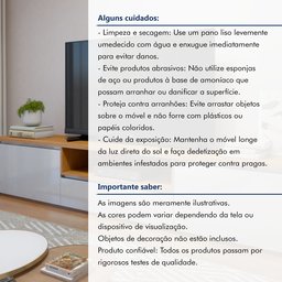 Rack para TV até 75 Polegadas 100% MDF 3 Gavetas 237cm Piazza - 9