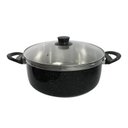 Ver imagem 1 de Caçarola Alumínio Tampa Vidro Alça Baquelite Preto 22cm