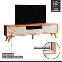 Ver imagem 4 de Rack para TV até 75 Polegadas Laqueado 100% MDF 3 Gavetas 220cm Pés Madeira Maciça Áustria