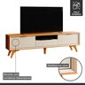 Rack para TV até 75 Polegadas Laqueado 100% MDF 3 Gavetas 220cm Pés Madeira Maciça Áustria - 4