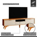 Ver imagem 3 de Rack para TV até 75 Polegadas Laqueado 100% MDF 3 Gavetas 220cm Pés Madeira Maciça Áustria