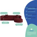 Ver imagem 4 de Sofá Modular Sala de Estar Decoração Luxo 265cm Lado Esquerdo Suede Celinne Luxuoso