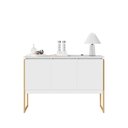 Ver imagem 4 de Buffet Aparador Industrial para Sala Dakar Branco Dourado