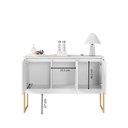 Ver imagem 3 de Buffet Aparador Industrial para Sala Dakar Branco Dourado