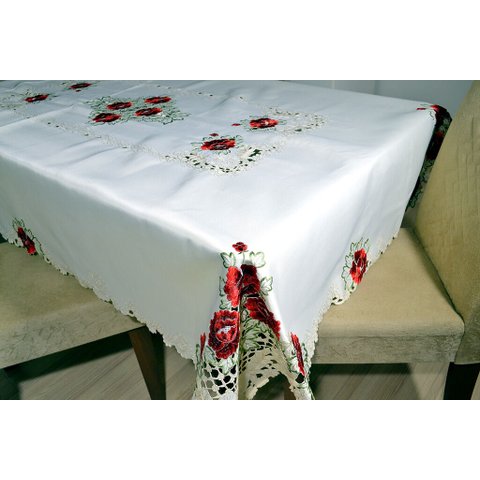 Toalha de Mesa Bordada 2,20m Inara Arte & Tear