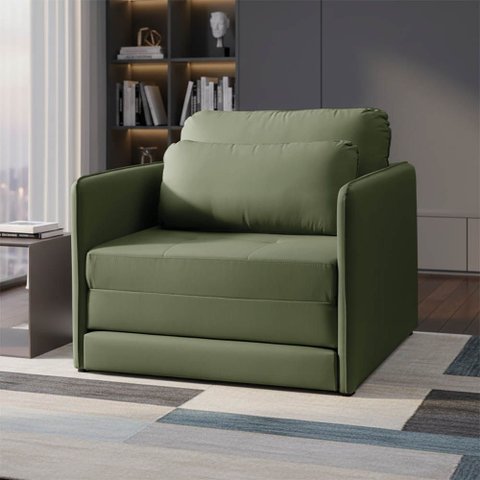 Poltrona Cama Retratil Compacta Dália Fixa Veludo K01 - D’Rossi