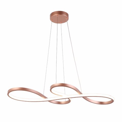 Lustre Pendente Cobre Unlimited Led Integrado Moderno