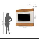 Ver imagem 4 de Painel Ripado para TV até 58 Polegadas 100% MDF 160CMX130CM Madrid Marrom