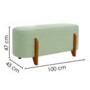 Ver imagem 3 de Puff Recamier Organico Imperial 100 cm Boucle Oliva Impo