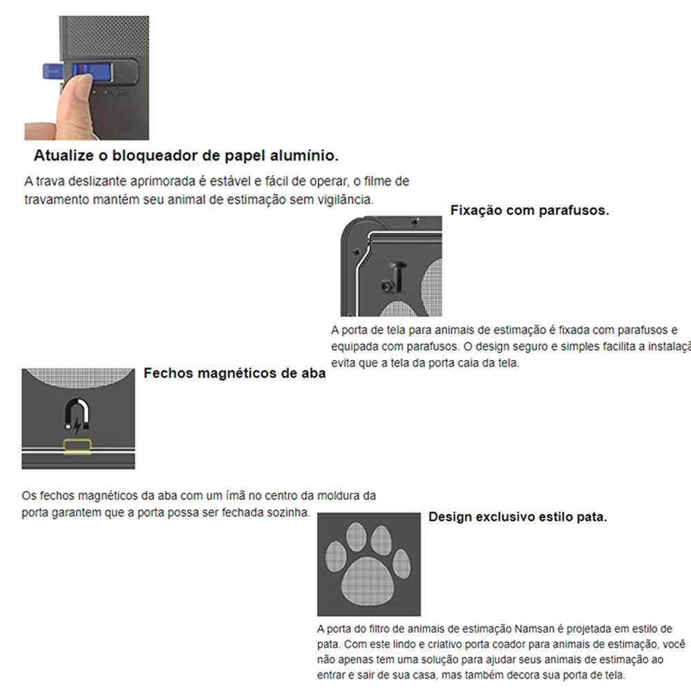 Porta Passagem Gato Cachorro Animal Portinha Magnetica Acesso Entrada E Saida Anti Mordida Casa - 9