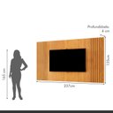 Ver imagem 4 de Painel Ripado para TV até 65 Polegadas 100% MDF 237CMX135CM Piazza Marrom