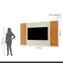 Ver imagem 4 de Painel Ripado para TV até 65 Polegadas 100% MDF 237CMX135CM Piazza Marrom