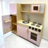 Fogão Cozinha Infantil de Pinus Rosa - 4