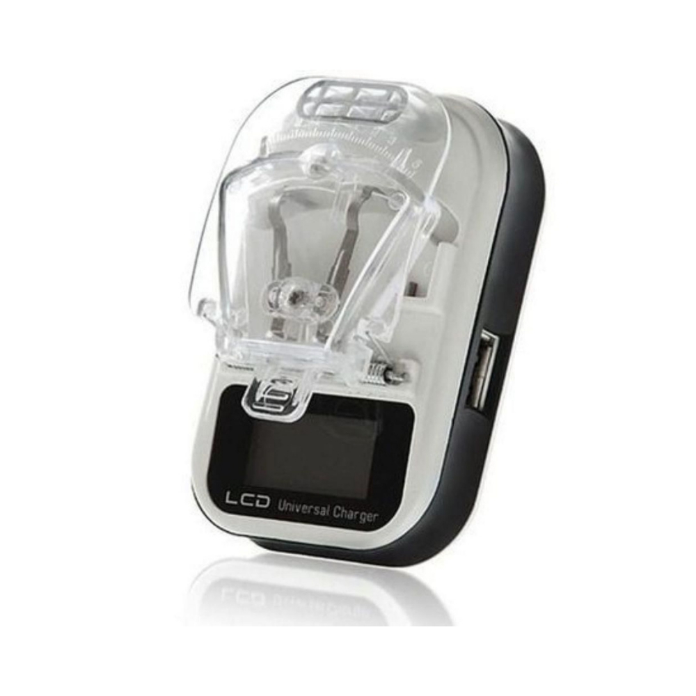 Carregador Universal para Baterias Celular e Câmeras Preto - 1