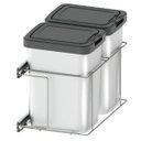 Ver imagem 1 de Lixeira Dupla para Cozinha Suprema Corrediça Deslizante Lateral 9 litros Embutir Dimec